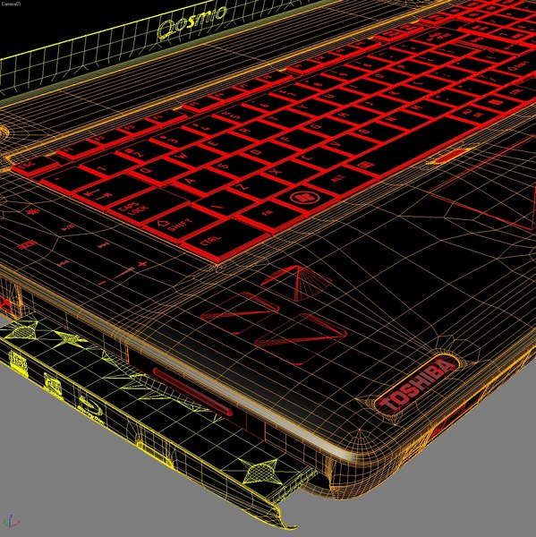 3ds max notebook toshiba qosmio x500 - Notebook TOSHIBA Qosmio X500.MAX by 3DLocker
